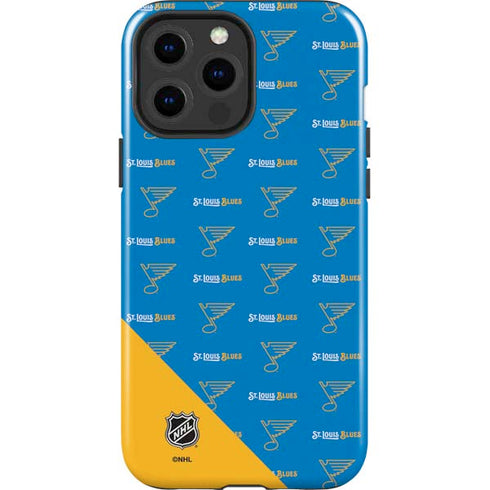 NHL St. Louis Blues Pattern iPhone 15 Pro Max Impact Case